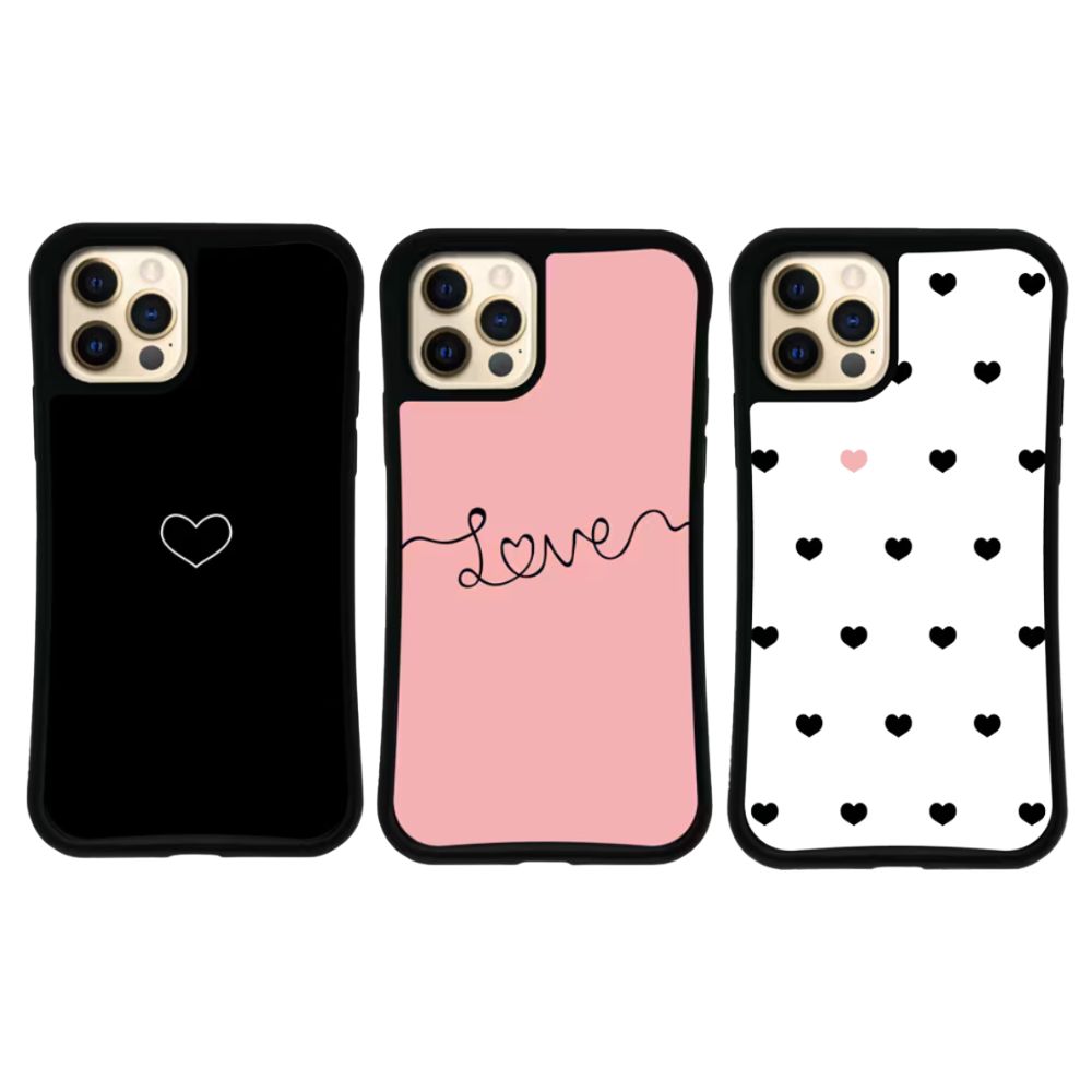 乐天商城 - ＼6月限定エントリーでP10倍／【人気】iPhoneケース ケースオクロック iPhone 11 iPhone 11Pro iPhone 12 iPhone 12Pro WAYLLY-MK セット ラブリー ハート ラブ パターン 耐衝撃 抗菌 Apple アップル アイフォン アイホン スマホカバー スマホケース スマホ保護 人気