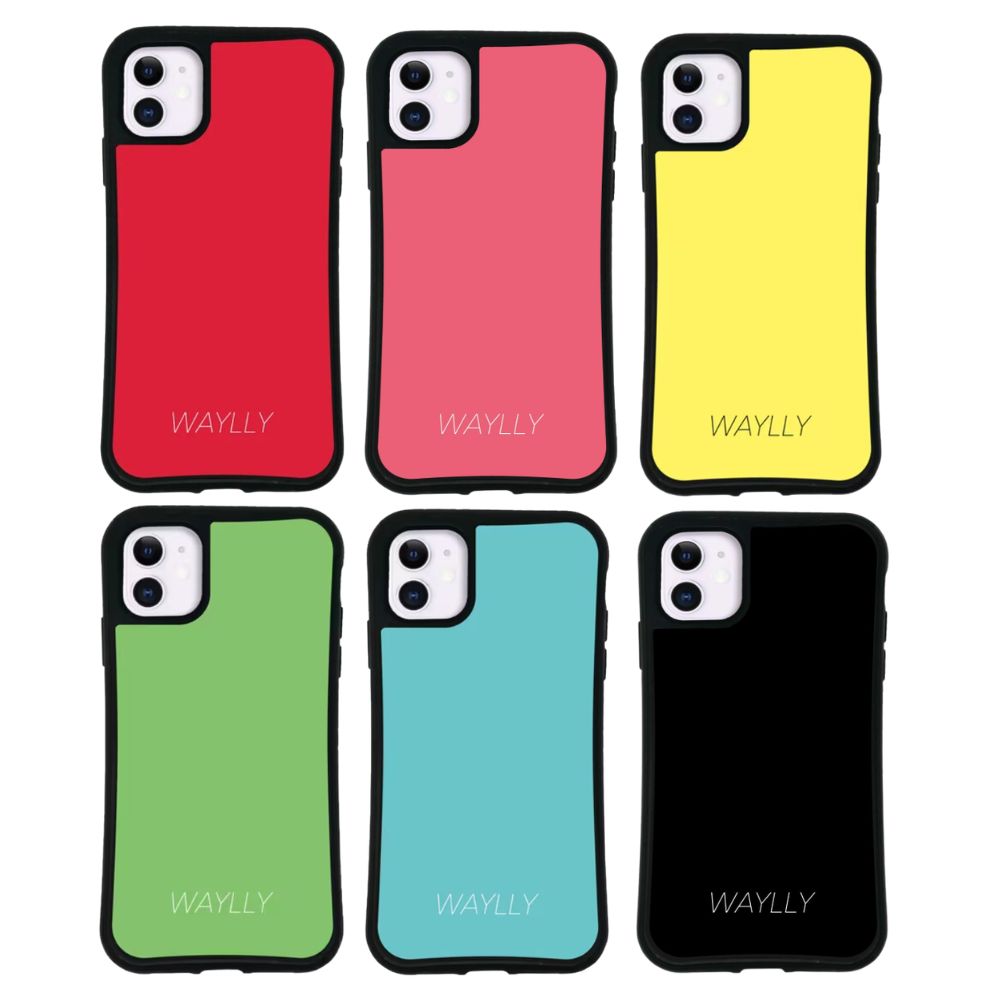 ＼5月限定エントリーでP10倍／【人気】iPhone 11 ケース WAYLLY-MK スモールロゴ ブラック グリーン ミントブルー ピーチピンク レッド イエロー 耐衝撃 抗菌 Apple アップル アイフォン アイホン スマホカバー スマホケース スマホ保護 人気