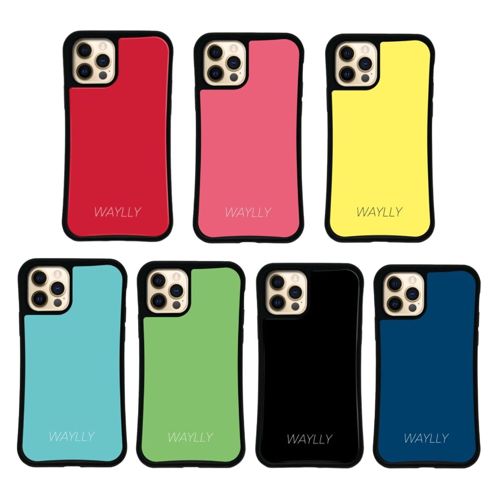 Rakuten - ＼5月限定エントリーでP10倍／【人気】iPhone 12 /12 Pro ケース WAYLLY-MK スモールロゴ ブラック グリーン ミントブルー ピーチピンク レッド イエロー ネイビー 耐衝撃 抗菌 Apple アップル アイフォン アイホン スマホカバー スマホケース スマホ保護 人気