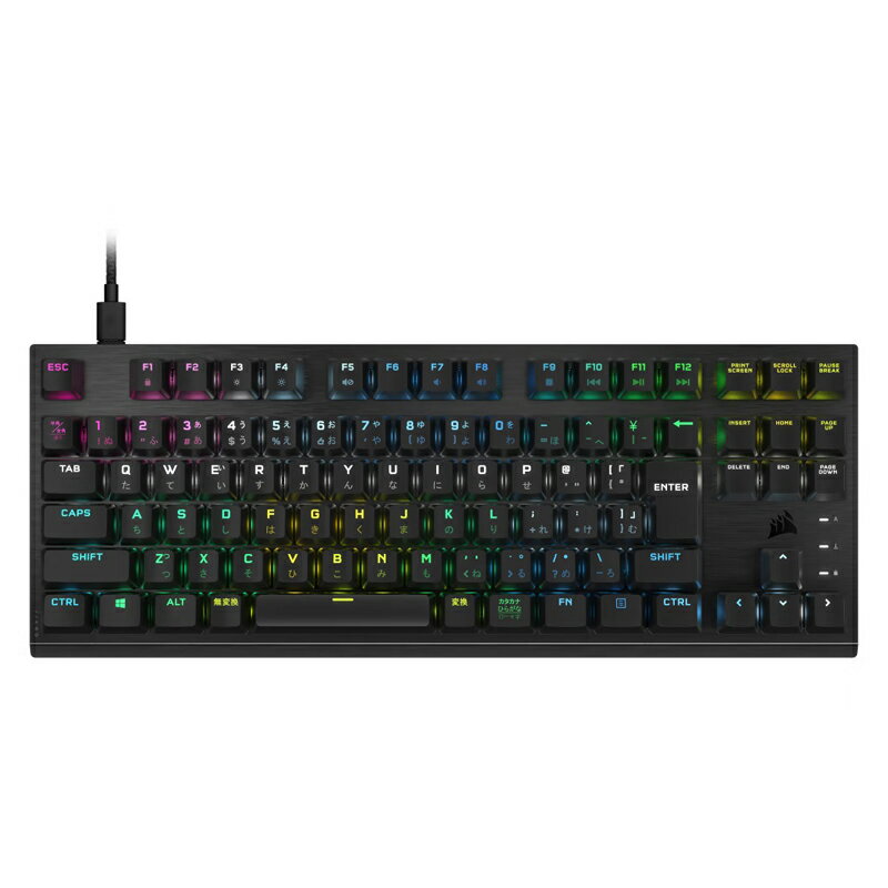 CORSAIR ゲーミング キーボード K60 PRO TKL RGB OPTICAL GAMING KEYBOARD ブラック コルセア プロ 日本語キーボード テンキーレス Windows Mac XBox 各対応