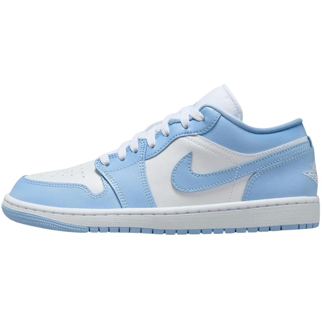 ＼2月限定エントリーでP10倍／(新古品・未使用品)NIKE ナイキ メンズ レディース エア ジョーダン 1 ロー ホワイト ブルー NIKE AIR JORDAN 1 LOW "Aluminum" 白 青DC0774-142 トレンド 2025 流行 デート 厚底