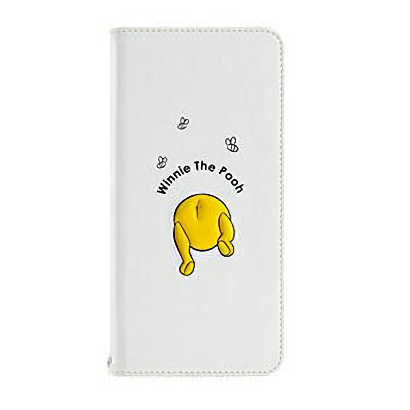 Galaxy S9 ディズニー くまのプーさん ブックタイプケース ホワイト Disney Winnie The Pooh ギャラクシー 手帳型 スマホケース カードポケット スタンド機能付き スマホ保護