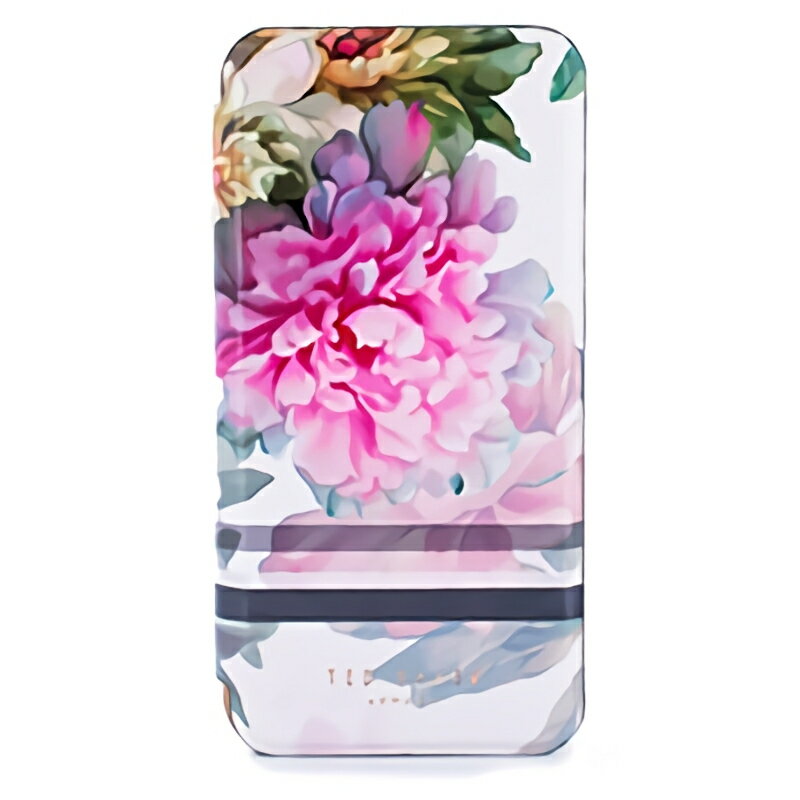 TED BAKER iPhone X XS マルチ PAINTED POSIE ペインティド ポージー 花柄 スマホケース Apple アップル アイフォン 10 手帳型 ブックタイプ ミラー付き ボタニカル ファッション ブランド ス…