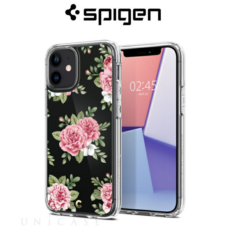 Rakuten - ＼5月限定エントリーでP10倍／【人気】iPhone 12 mini クリアケース フラワー Cecile Pink Floral ACS01831 5.4インチ クリア 透明 ピンク flower 花柄 クリスタル