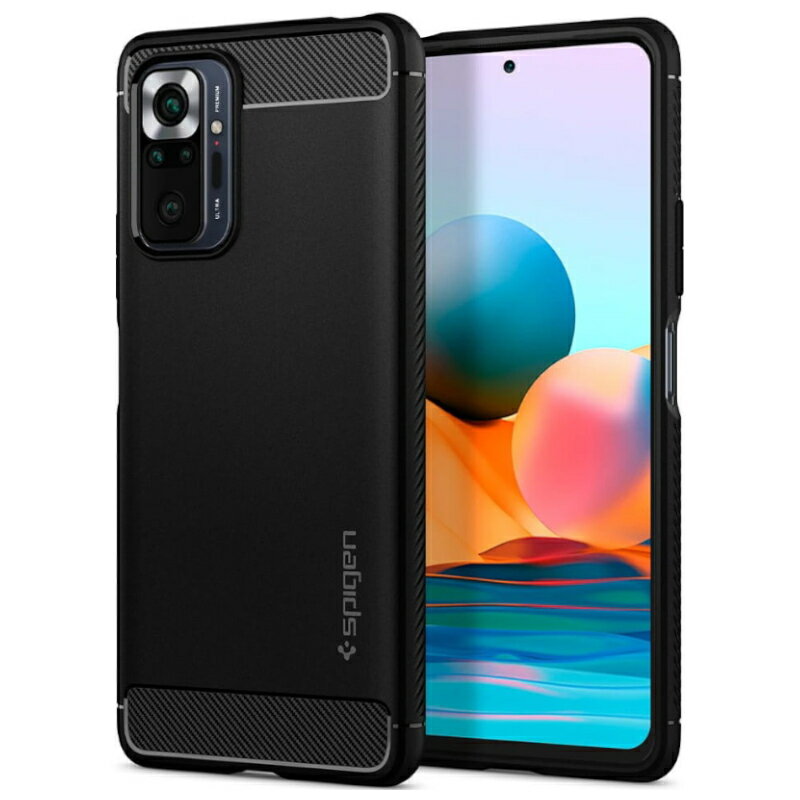 Rakuten - ＼5月限定エントリーでP10倍／【人気】Xiomi Redmi Note 10 Pro スマホ ケース Rugged Armor ACS02844 Matte Black マット ブラック シャオミ 耐衝撃 衝撃吸収