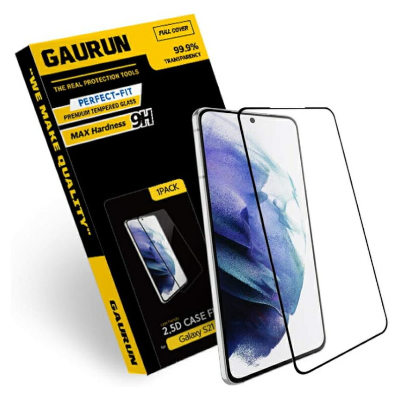 Rakuten - ＼5月限定エントリーでP10倍／【人気】Galaxy S21 ガラスフィルム 2.5D Casefit P0000DSC クリア 6.2インチ GAURUN 硬度9H フルカバー 傷防止 指紋防止 耐衝撃