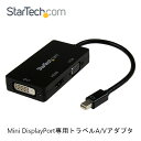 楽天コモノット【ポイント20倍】StarTech.com Mini DisplayPort専用トラベルA/Vアダプタ Mini DP - VGA/ DVI/ HDMI 1920x1200 1080p ブラック MDP2VGDVHD VGA HDMI 変換 PC パソコン ビデオ デジタル 映像 映画 有機EL 液晶 4K 8K アニメ テレビ プロジェクター ブルーレイ DVD 人気