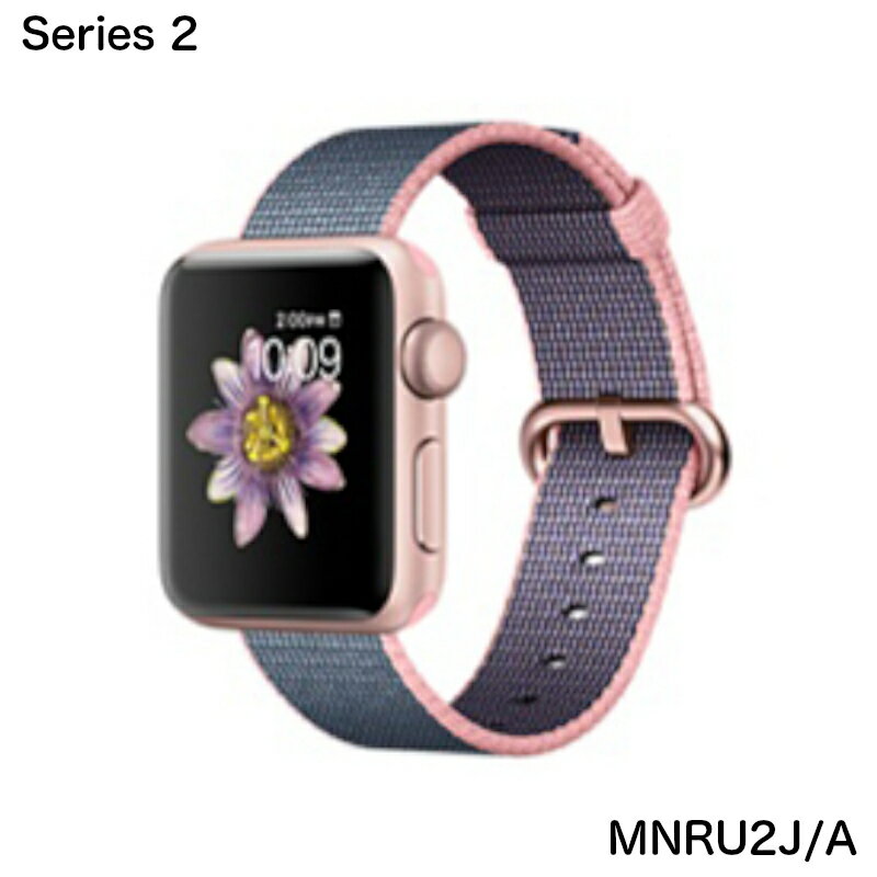 【中古】Apple Watch Series 2 38mm 38ミリ MNRU2J/A ローズ ゴールド アルミニウムケース Rose Gold ライトピンク/ミッドナイトブルー アップル ウォッチ シリーズ2 iPhone アイホン アイフォン アイフォーン Jランク ジャンク品 返品不可