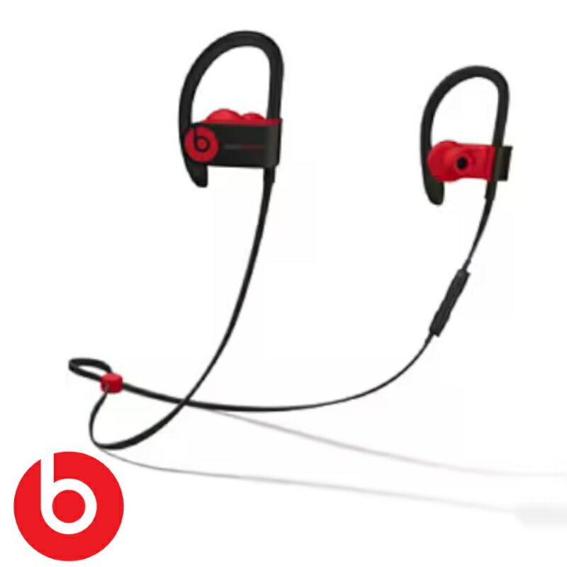 Beats by Dr.Dre Powerbeats3 wireless ワイヤレスイヤホン ブラックレッド MRQ92PA/A ビーツバイ ドクタードレ カナル型 イヤーフック ワイヤレス Bluetooth IPX4 最大12時間持続 充電式リチウムイオン ネックバンド Apple イヤフォン 耐汗 防沫 あす楽対応【中古品】