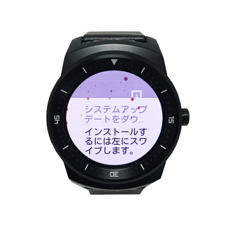 【中古】LGエレクトロニクス G Watch R powered by Android Wear RS4Z013K ブラック black 黒 有機ELディスプレイ ウェアラブル端末 スマートウォッチ 加速度計 コンパス ジャイロスコープ 晴雨計 腕時計型 Jランク ジャンク品 返品不可