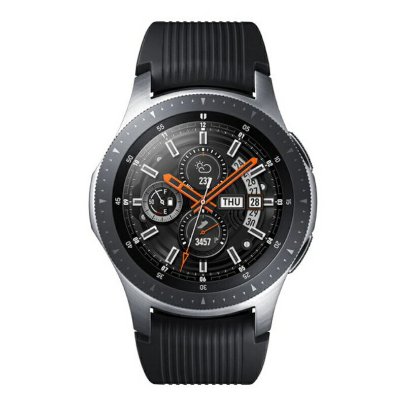 【中古】Galaxy Watch 46mm スマートウォッチ iOS/Android対応 シルバー ギャラクシー SAMSUNG シンプル クラシック 洗練されたデザイン Android iOS iPhone NFC WiFi 防水 心拍計 睡眠記録 歩数計 GPS スマホ スマートフォン アイフォン ランクA あす楽対応