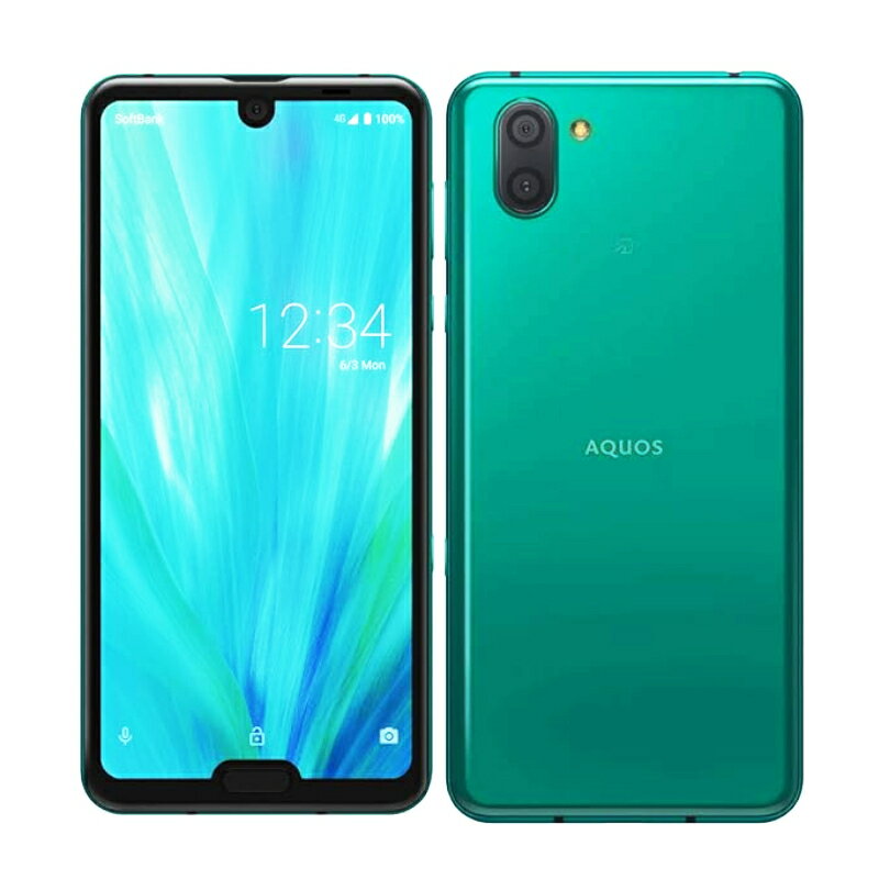 Rakuten - 【中古】 SHARP AQUOS R3 128GB 本体のみ 808SH エレガントグリーン シャープ アクオス 6.2インチ AIプロセッサ 2010万画素 超広角レンズ スマホ スマートフォン SIMロック解除済み 利用制限 〇