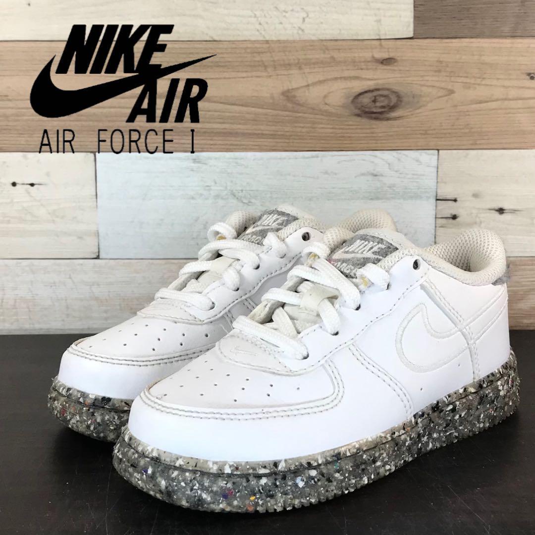 乐天商城 - ＼6月限定エントリーでP10倍／【中古】美品 NIKE AIR FORCE 1 TD ナイキ エア フォース 1 TD ホワイト 白 SDGs 15cm U08435 DB4587-100