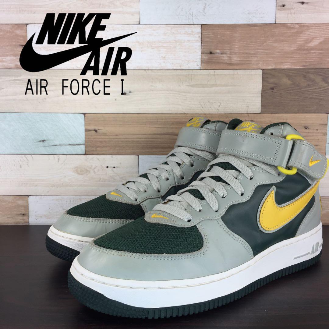 Rakuten - ＼5月限定エントリーでP10倍／【中古】NIKE AIR FORCE 1 MID ナイキ エア フォース ミッド グレー 26.5cm U09488 306352-371