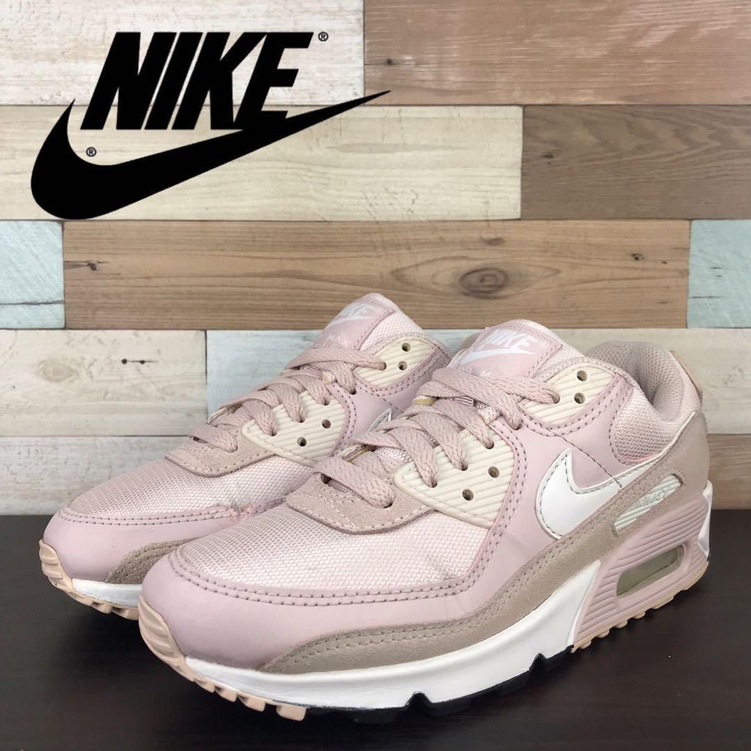 Rakuten - ＼5月限定エントリーでP10倍／【中古】NIKE AIR MAX 90 ナイキ エア マックス 90 ホワイト ピンク ベージュ 23.5cm U10214 CZ6221-600