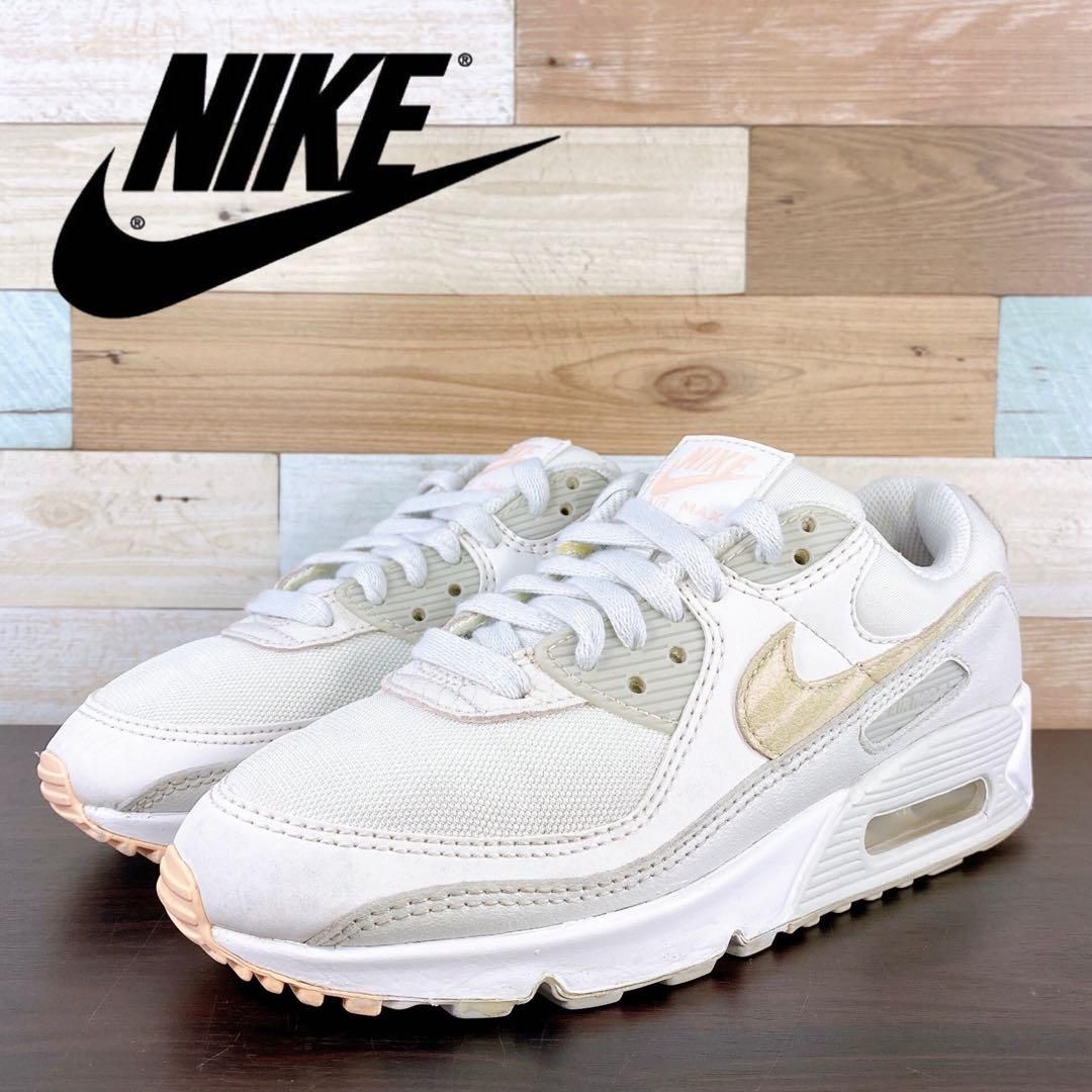 乐天商城 - ＼5月限定エントリーでP10倍／【中古】NIKE AIR MAX 90 TWINE ナイキ エア マックス 90 トゥイン ホワイト セイル ライトボーン 23.5cm U10233 DC5271-737