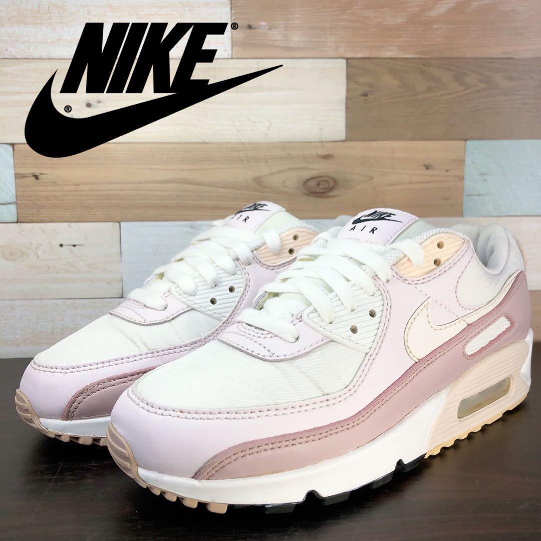 乐天商城 - ＼6月限定エントリーでP10倍／【中古】NIKE AIR MAX 90 ナイキ ウィメンズ エア マックス 90 ホワイト シャンペン ライトバイオレット ホワイト 25cm U10236 CV8819-100