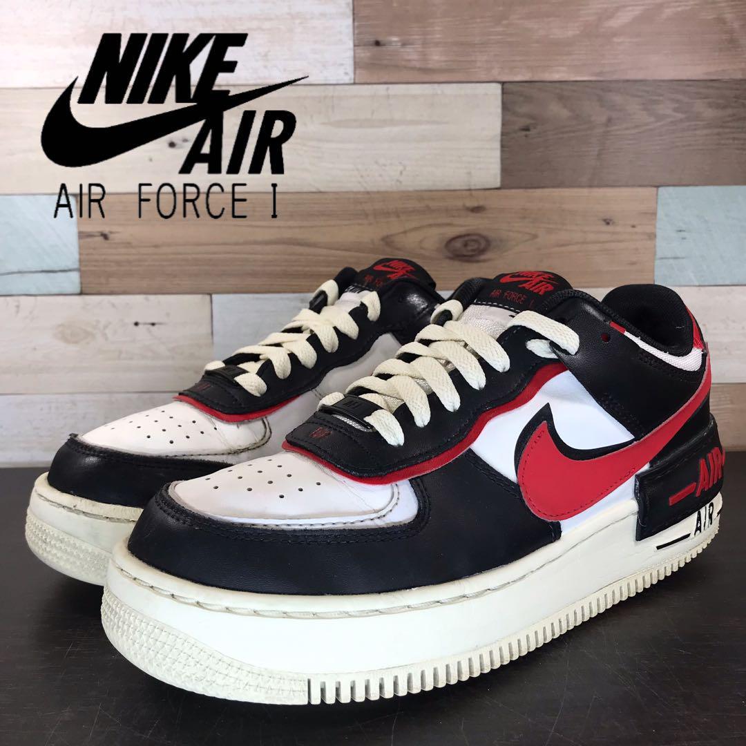 Rakuten - ＼5月限定エントリーでP10倍／【中古】NIKE AIR FORCE 1 SHADOW ナイキ エア フォース 1 シャドウ ブラック ホワイト レッド 25cm U11889 DR7883-102
