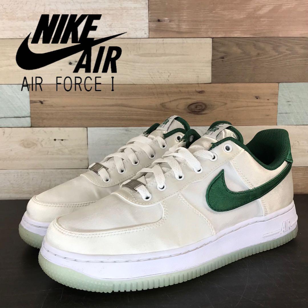 樂天商城 - ＼6月限定エントリーでP10倍／【中古】箱あり NIKE AIR FORCE 1 07 ナイキ エア フォース 1 07 ホワイト グリーン 24cm U11902 DX6541-101
