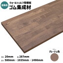 【抗菌塗装】 ゴム集成材 ウォールシェルフ用棚板 厚み20mm 幅287mm 長さ580/1035/1490mm グレージュ色 塗装品 DIY 壁面収納 棚板
