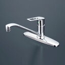 【KM5091TEC】 KVK キッチン 混合水栓 シングルレバー 取付ピッチ200mm eレバー