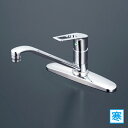 【KM5091ZTEC】 KVK キッチン 混合水栓 シングルレバー 取付ピッチ200mm eレバー 寒冷地用