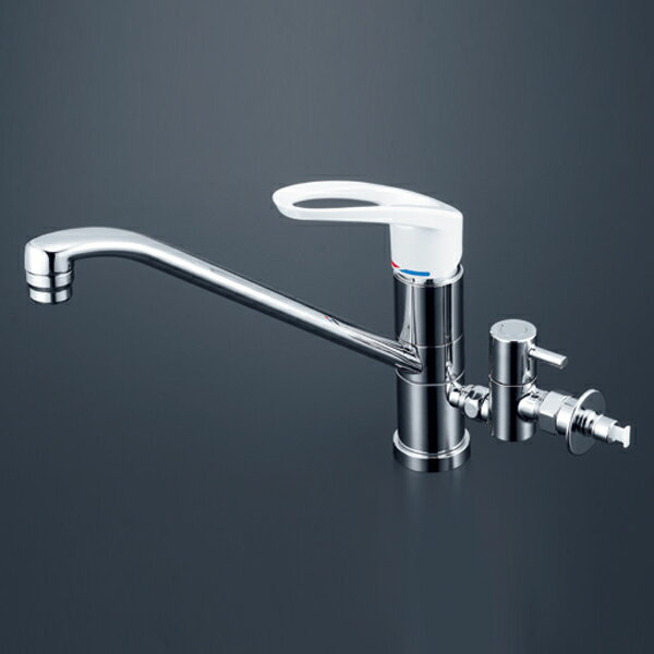 【KM5041CTU】 KVK キッチン 給水接続専用／シングルレバー 混合水栓 回転分岐止水栓付