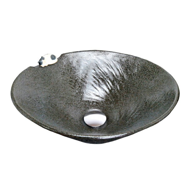 【KV301S】 KVK 洗面 化粧室 美術工芸手洗鉢 手洗鉢 黒釉ねこ(こくゆうねこ)