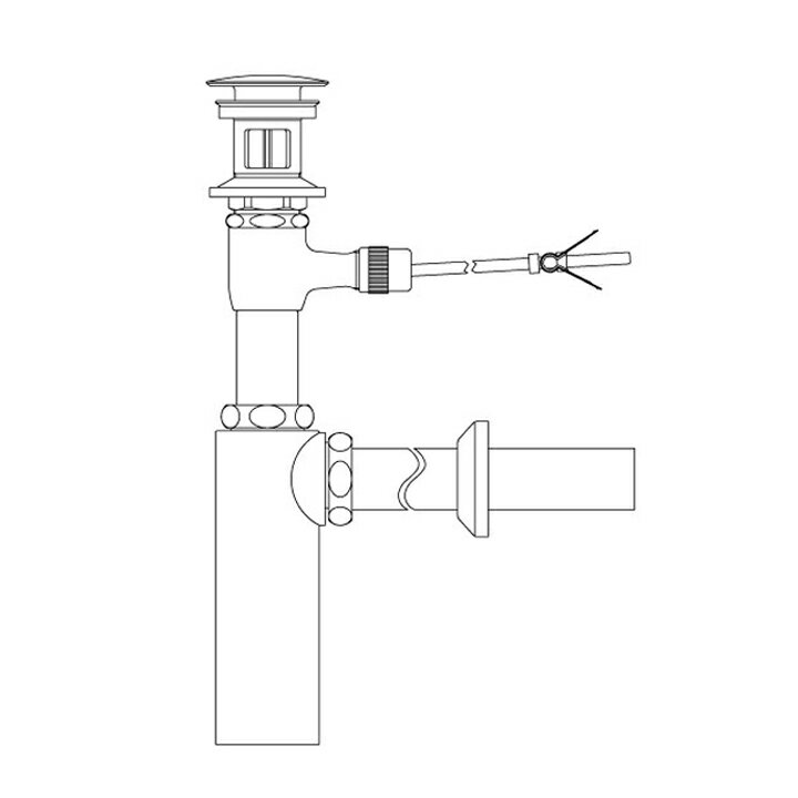 【LF-711PAC】リクシル 洗面器・手洗器用セット金具 ポップアップ式排水金具(呼び径32mm) 壁排水ボトルトラップ(排水口カバー付) 受注生産品 LIXIL