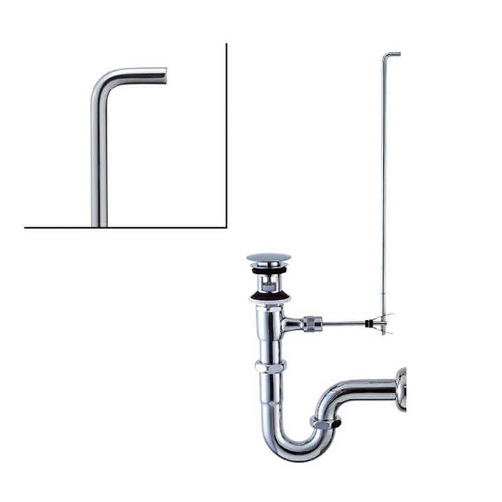 【LF-7PAC】リクシル 洗面器・手洗器用セット金具 ポップアップ式排水金具(呼び径32mm) 壁排水Pトラップ(排水口カバー付) LIXIL