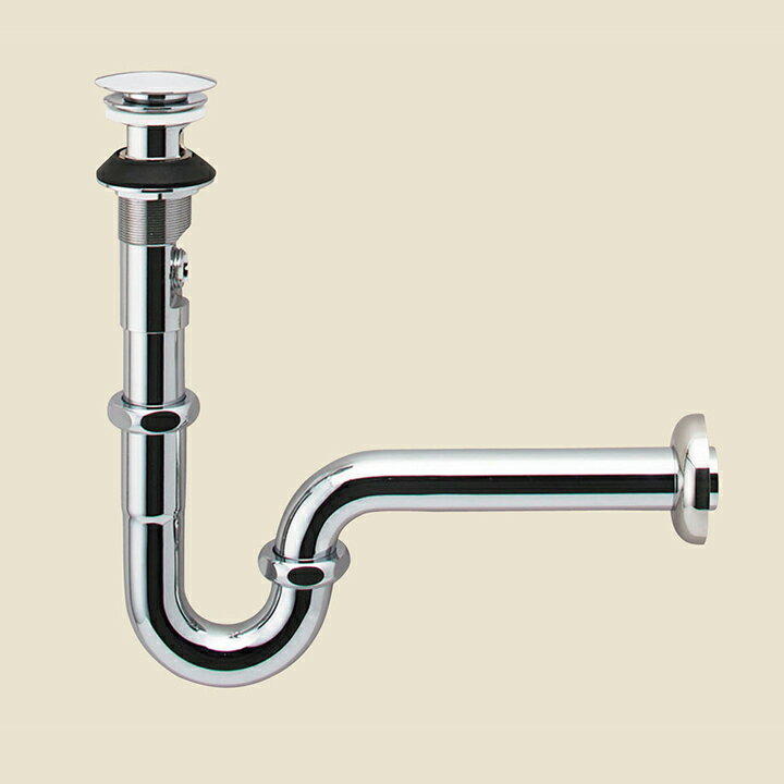 【LF-WN7PCFL】リクシル 洗面器・手洗器用セット金具 ポップアップ式排水金具(ワイヤータイプ・呼び径32mm) 壁排水Pトラップ(排水口カバー付) LIXIL