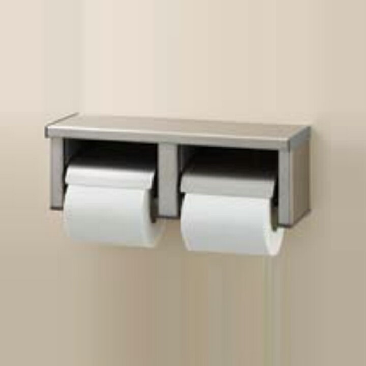 【CF-63HS】リクシル パブリックアクセサリー 棚付ワンタッチ式 2連紙巻器 LIXIL