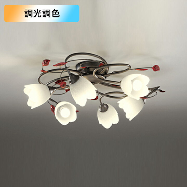 【OC257026BR】オーデリック シャンデリア 6畳 LED 電球色-昼光色 調色・調光器不...