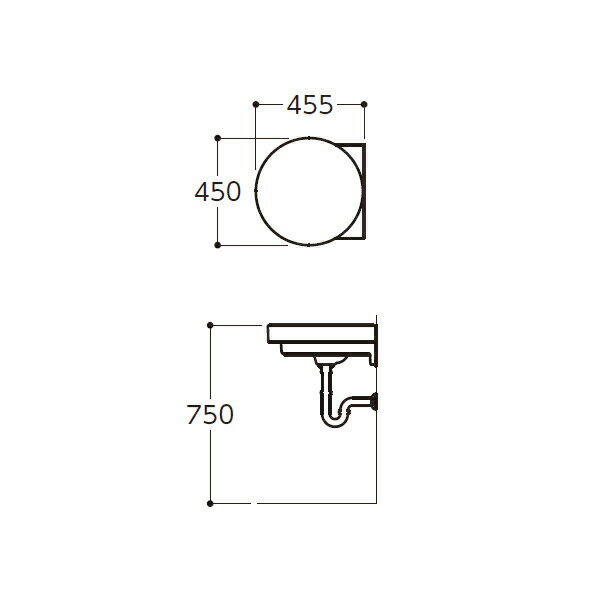 【LSC704ABSNW】TOTO 壁掛洗面器 ベッセル式洗面器セット一式 NW1(ホワイト) 【トートー】 2