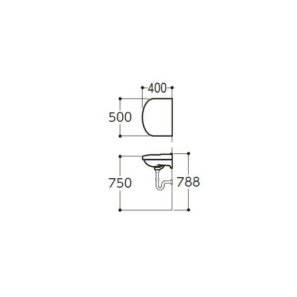 【L210C】TOTO 壁掛洗面器 L420 ...の紹介画像2