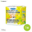 ドライタオル メッシュタオル 不織布 大判 厚手 凹凸 使い切り 清拭 介護 からだふき おもいやり心 ドライメッシュタオル 100枚入 【100枚入】衛生 やわらかい やさしい ノンアルコール 自然素材 災害備蓄 三昭紙業