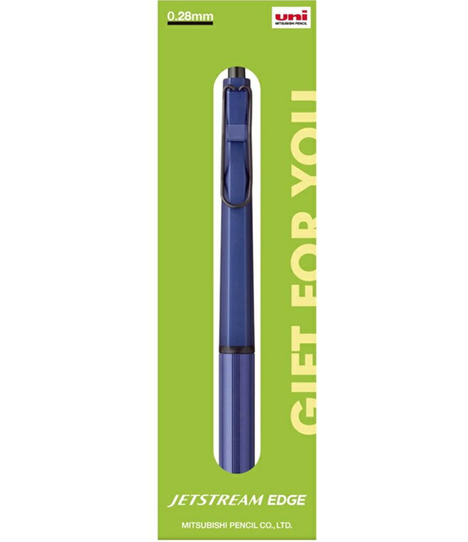 三菱鉛筆 油性ボールペン ジェットストリームエッジ 0.28 限定 ギフトパッケージ ネイビー SXN100328922【プレゼント ギフト お祝い 贈り物 入...