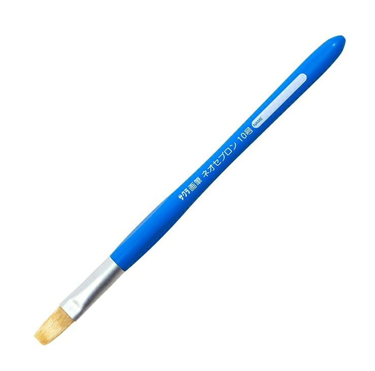 【特長1】特殊形状の繊維使用：水や絵の具の含みが優れている 【特長2】穂先のまとまりがよく、耐久性に優れている／持ち軸：三角グリップ 【単品サイズ】穂先：径幅10×長さ19mm／全長：195mm 【材質】軸：再生PS／穂先：PA／金具：アルミ 【ネオセブロン】サクラクレパスの登録商標 その他ネオセブロンはこちら >サクラクレパス ネオセブロン各種