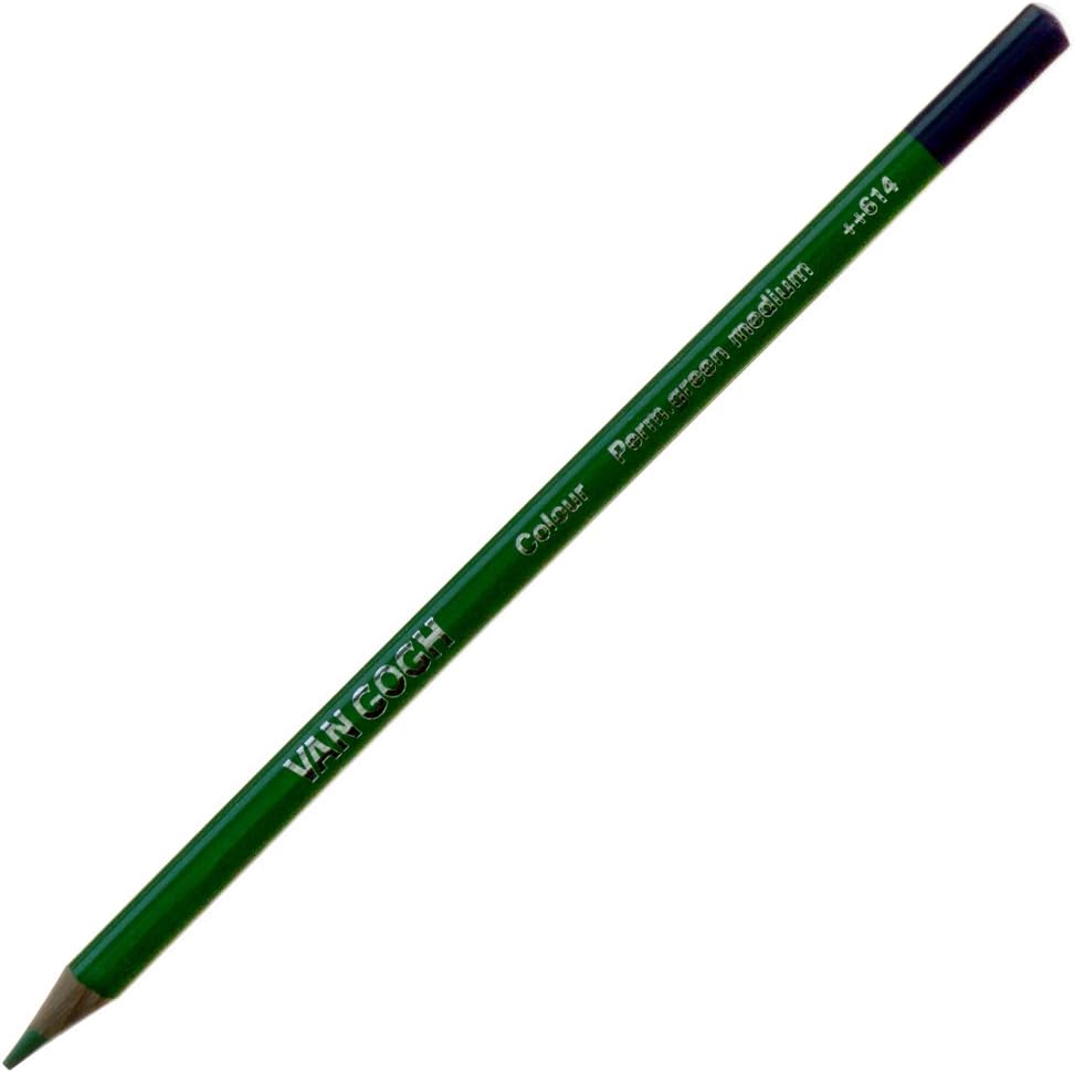 【50本まで同梱可能 】ヴァンゴッホ 色鉛筆 T9773-614-0 パーマネントグリーンミディアム【バラ売り 単色】