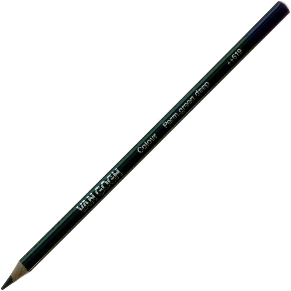 Other - 【50本まで同梱可能 】ヴァンゴッホ 色鉛筆 T9773-619-0 パーマネントグリーンディープ【バラ売り 単色】