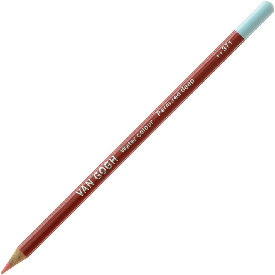 【50本まで同梱可能 】ヴァンゴッホ 水彩色鉛筆 T9774-371-0 パーマネントレッドディープ【バラ売り 単色】