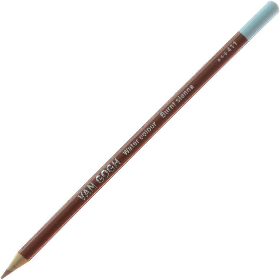 【50本まで同梱可能 】ヴァンゴッホ 水彩色鉛筆 T9774-411-0 バーントシェンナ【バラ売り 単色】