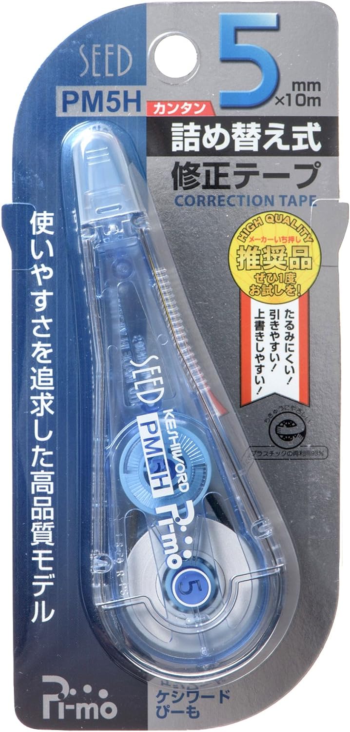 シード ケシワードピーモツメカエシキ5mm【5mm 5ミリ 修正テープ】