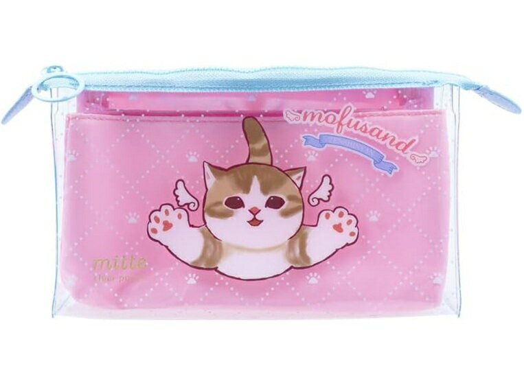 Rakuten - サンスター文具 mofusand ポーチ クリアポーチ 天使にゃん S2333767