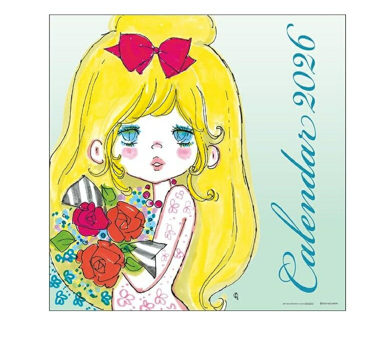 サンスター文具 水森亜土 2026年 カレンダー 壁掛け 水森亜土 S8521433