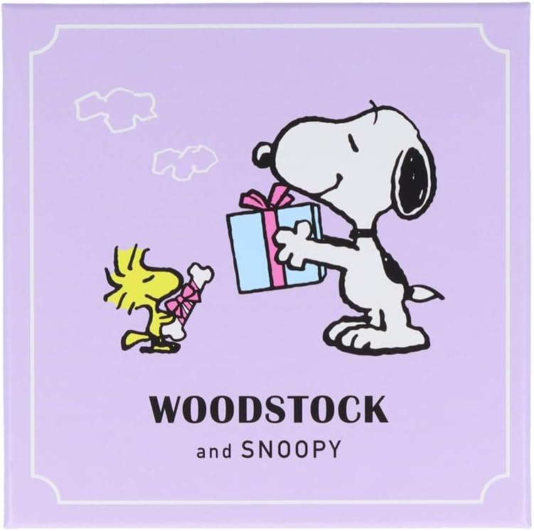 サンスター文具 スヌーピー メモ ケース入 ウッドストック＆スヌーピー バイオレット S2843080