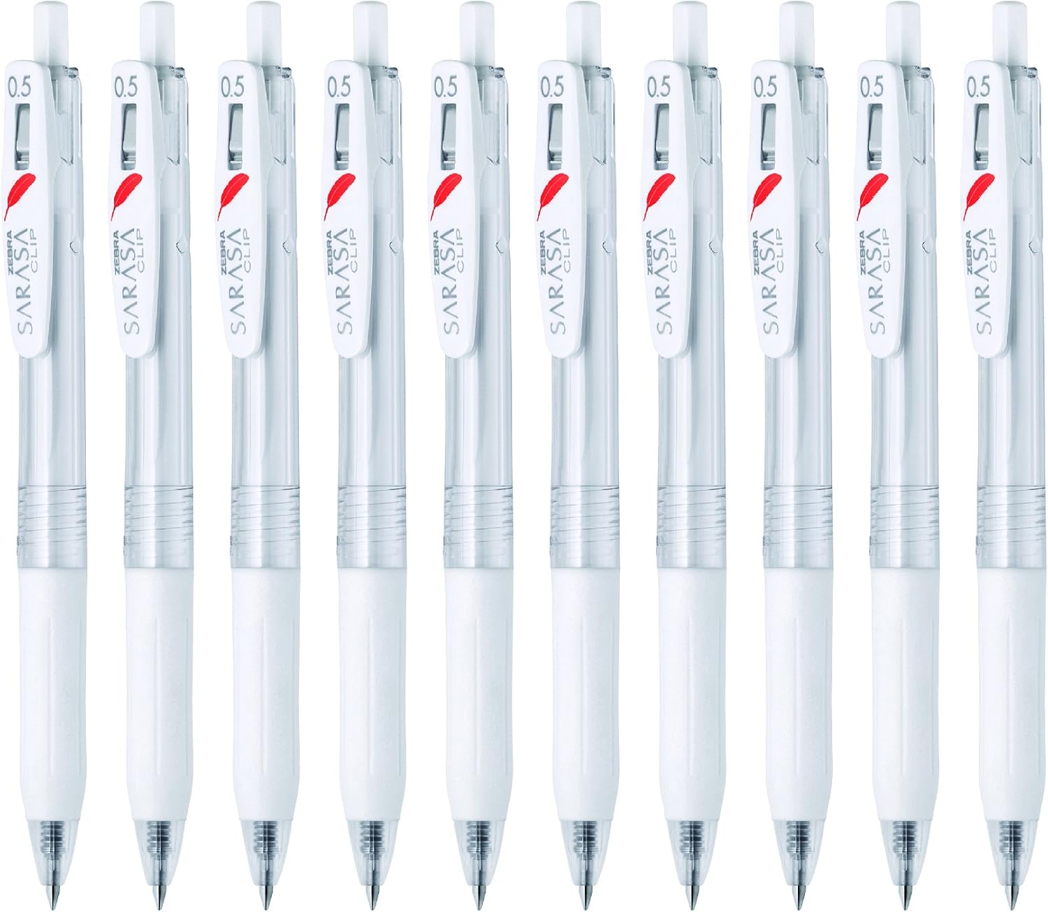 ゼブラ 水性ボールペン サラサクリップ 赤い羽根 0.5 B-JJ99-BK 10本