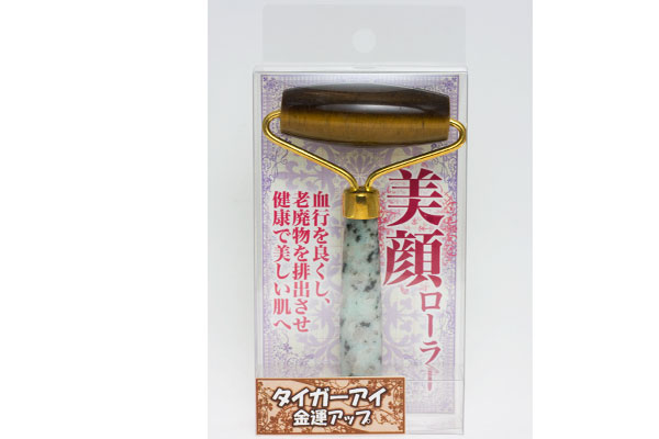 【置き石】かっさマッサージストーン ローラータイプ タイガーアイ (パッケージ入り) ※DM便・ネコポス..