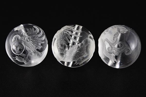 乐天商城 - 【彫刻ビーズ】水晶 12mm (素彫り) 「龍生九子」九男「ジョクト」 [1粒売り(バラ売り)] 【パワーストーン 天然石 アクセサリー】
