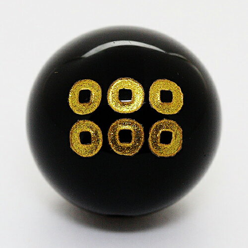 【彫刻ビーズ】オニキス 14mm (金彫り) 戦国武将「真田幸村」(横穴) [1粒売り(バラ売り)] 【パワースト..